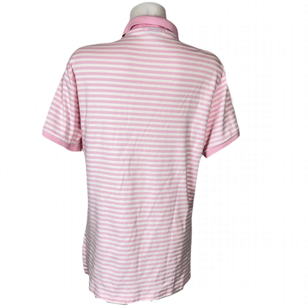 Polo by Ralph Lauren Custom Fit Pink and White Striped Polo - Picture 5 of 9